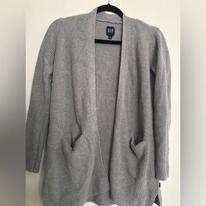 GAP Women's Ribbed Gray Cardigan